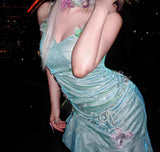 Fashion Mint Green Sparkling Sequin Spaghetti Strap Ruffled Hem Short 16th Birthday Party Dress Homecoming Dress HZ1024