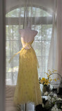 Shiny Yellow Sequined Sweetheart Chiffon A-Line Prom Dress Evening Dress HZ1024