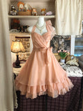Vintage Champagne Sweetheart Halter Dress Design A-line Chiffon Party Dress Homecoming Dress HZ1024