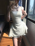 Vintage Polka Dot A-Line Lace-up Short Party Dress Cocktail Dress Homecoming Dress HZ1024