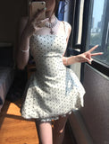 Vintage Polka Dot A-Line Lace-up Short Party Dress Cocktail Dress Homecoming Dress HZ1024