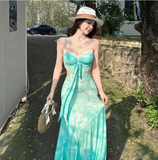 New Simple Fashion Holiday Style Mesh Spaghetti Strap Dress HZ1024