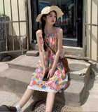 New Stylish Design Beach Holiday Casual Floral Dress HZ1024
