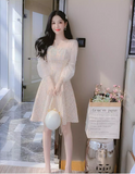 New Fashion Long Sleeves Chiffon Design A-Line Dress HZ1024