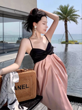 New Fashion Sleeveless Design A-line Beach Holiday Spaghetti Strap Dress HZ1024