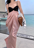 New Fashion Sleeveless Design A-line Beach Holiday Spaghetti Strap Dress HZ1024