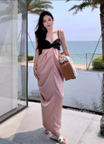 New Fashion Sleeveless Design A-line Beach Holiday Spaghetti Strap Dress HZ1024