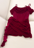 Vintage Burgundy Spaghetti Strap Sheath Party Dresses Homecoming Dresses, HZ1024