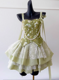 New Fashion Green Appliqued A-line Tiered Party Dresses Homecoming Dresses, HZ1024