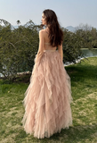 Fashion Sweetheart Sheath Strapless Design A-line Tulle Women Dress HZ1024