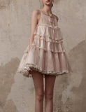 New Fashion Champagne A-line Tulle Short Party Dress Homecoming Dresses HZ1024
