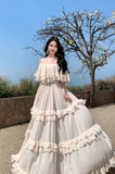 Vintage Ivory Strapless Ruffled Hem Design Elegant Beach Holiday A-Line Summer Dress HZ1024