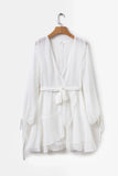 Vintage White V-neck Short A-Line Party Dress Cocktail Dress Homecoming Dress HZ1024