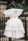 New Style White Strapless A-Line Short Tiered Party Dress Cocktail Dress Homecoming Dress HZ1024