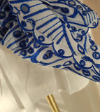 Vintage Dark Blue Pattern Design Strapless Mini Party Dress Homecoming Dress HZ1024