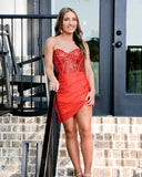 Fashion Sweetheart Bodycon Design Short Strapless Homecoming Dress HZ1024