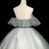 Green Ball Gown Round Neckline with Lace Sweet 16 Dress, Green Tulle Formal Dress HZ1024