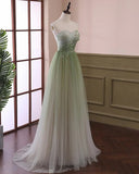 Beautiful Light Green Tulle A-line Formal Dress, Green Party Dress Prom Dress HZ1024