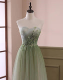 Beautiful Light Green Tulle A-line Formal Dress, Green Party Dress Prom Dress HZ1024