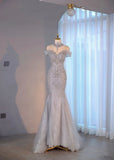 Vintage Mermaid Sequin Long Wedding Dresses HZ1024