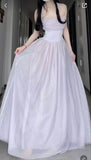 Pretty Light Purple A-Line Sheath Tulle Long Prom Dresses HZ1024