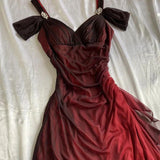 Burgundy A-Line Halter Mixed Color Chiffon Long Prom Dresses HZ1024