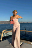 Pink Off-The-Shoulder A-Line Long Ball Gown HZ1024