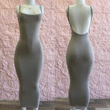 Sexy simple spaghetti strap sleeveless tight dress HZ1024