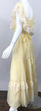 Light Yellow Cotton Tulle Vintage Lace Birthday Party Dress HZ1024