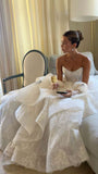 Gorgeous Strapless A-Line Lace Floor-Length Wedding Dress HZ1024