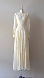 Vintage Lace V Neck Long Sleeve Ivory Ankle Length Gown Wedding Dress HZ1024