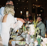 Elegant Square Neck Flying Sleeves Trailing Wedding Dress HZ1024