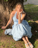 Chic Blue Off-the-shoulder Sleeveless Backless Lace-up Tutu Ball Gown HZ1024