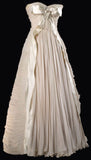 Vintage Ivory Off Shoulder A-Line Long Party Dress Vintage Wedding Dress HZ1024