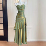 Wine Red Straps Mermaid Long Party Dress, Wine Red Evening Dress Formal Dress HZ1024