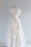 Vintage French Ivory A-line Off-the-shoulder Sequin Beaded Wedding Dress HZ1024
