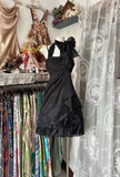 Vintage Black Sleeveless A-Line Party Dress Homecoming Dress HZ1024