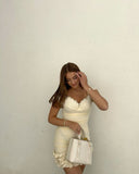 Ivory Sweetheart Neck Bodycon Short Party Dress Homecoming Dress HZ1024