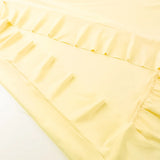 Elegant light yellow strap V-neck slit prom dress evening dress HZ1024