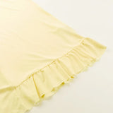 Elegant light yellow strap V-neck slit prom dress evening dress HZ1024