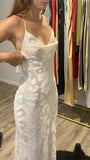 Simple Ivory Off-Shoulder Sleeveless Backless Mermaid Long Formal Prom Dress Evening Gown HZ1024