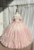 Cute Sweetheart Princess Sweet 16 Quinceanera Halter-neck A-Line Bow Birthday Party Dress Prom Dress Ball Gown HZ1024