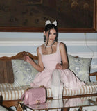 Sweetheart Pink Straps Strap Neck A Line Mini Birthday Party Dress Homecoming Dress HZ1024