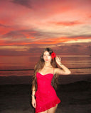 Sexy Spaghetti Strap Red Ruffle Short Prom Dress Party Dress HZ1024