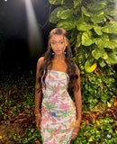 Elegant Strapless Printed Bodycon Mermaid Prom Dress Evening Dress HZ1024