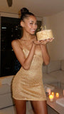 Sexy Spaghetti Straps Deep V Neck Sleeveless Mini Prom Dress Evening Gown HZ1024