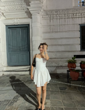 Elegant White Strapless Sweetheart Neck A-Line Short Party Dress Homecoming Dress HZ1024