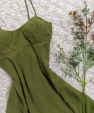 Soft Classic Strapless Sleeveless A-Line Green Beaded Chiffon Ball Gown Evening Dress HZ1024