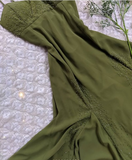 Soft Classic Strapless Sleeveless A-Line Green Beaded Chiffon Ball Gown Evening Dress HZ1024