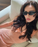 Sweetheart A Line V Neck Bow Sleeveless Knee Length Party Dress Homecoming Dress HZ1024